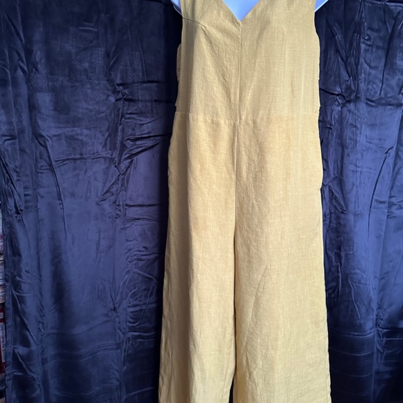 Titivate, Mustard colored dressy lined romper, size M - Picture 5 of 9